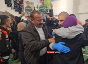 استقبال خانواده‌های اسرای فلسطینی از آزادگان در شهر رام‌الله... -