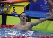 شناگر ایرانی مدال طلای ۱۰۰ متر پروانه را بدست آورد - اکونیوز