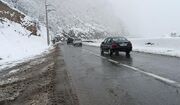 بارش برف در محورهای کوهستانی چهارمحال و بختیاری  - اکونیوز