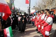استقرار ۷ هزار و ۳۳۳ نیروی امدادی هلال‌احمر در راهپیمایی ۲۲ ... -