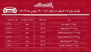 سقوط قیمت پژو ۲۰۷ در بازار / ترمز گرانی کشیده شد! + جدول