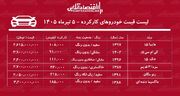 لیست قیمت خودروهای کارکرده/ ماکسیما، هایما، جک، مزدا، مگان و کی‌ام‌سی در بازار چند؟ + جدول تیرماه ۱۴۰۵