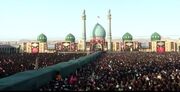 وداع مردم با رهبر شهید در جمکران / آیت‌الله جوادی آملی بر پیکر رهبر شهید نماز خواند
