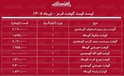 لیست قیمت گوشت قرمز امروز ۲۵ تیر ۱۴۰۵ | گوشت خورشتی کیلویی چند شد؟ + جدول