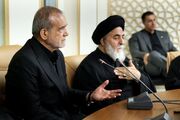 پزشکیان در دیدار با اعضای دفاتر و بیوت مراجع تقلید: ایران بیش از هر چیز به عمل، کارآمدی و تلاش برای حل مسائل نیاز دارد، نه صرفاً به طرح ادعا‌ها و شعار‌ها/ همه جریان‌ها و گروه‌ها باید به جای تخریب یکدیگر، برای حل مشکلات کشور دست در دست هم دهند/ اختلافات داخلی قدرت ملی را تضعیف و دشمن را امیدوار می‌کند