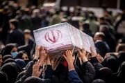 مراسم وداع و خاکسپاری چهار شهید حمله موشکی آمریکا، در اهواز برگزار شد