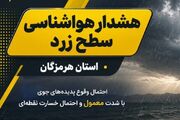 هشدار زرد هواشناسی هرمزگان؛ رگبار و رعدوبرق در ارتفاعات و تلاطم تنگه هرمز در راه است