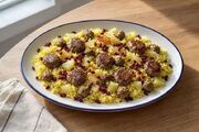 طرز تهیه قنبیدپلو قم با کلم قمری و گوشت قلقلی