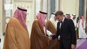 تصاویری از استقبال بن‌سلمان از رئیس‌جمهور فرانسه
