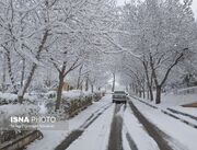 (تصاویر) بارش اولین برف پاییزی در شهرستان اهر