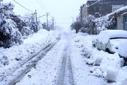 (ویدئو) بارش برف در جاده چالوس