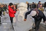 (تصاویر) جشنواره یک روز داغ برفی در اردبیل