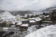 بارش برف در مناطق کوهستانی شهمیرزاد استان سمنان (تصاویر)