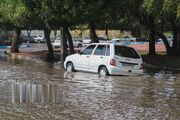 (تصاویر) بارش باران و تگرگ در بندرعباس