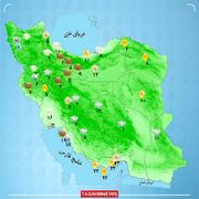 رگبار پراکنده در مناطق شمالی کشور | برف و باران آخر هفته در این استان ها + نقشه