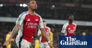 Jesus hat-trick lifts Arsenal past Crystal Palace and into Carabao Cup last four