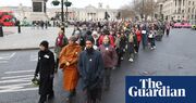 ‘War hurts our hearts’: silent multi-faith peace walk held in London