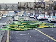 آسیب آشوبگران به تجهیزات ترافیکی