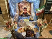 جشن تولد شهید طلبه محمد توکلی در گلزار شهدای قم + تصاویر