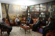 دیدار وزیر فرهنگ با نجفقلی حبیبی