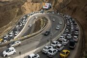 ترافیک سنگین در محور چالوس/ احتمال موج بازگشت مسافران از عصر امروز