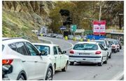 ترافیک نیمه‌سنگین در چالوس و سنگینی تردد در آزادراه کرج–تهران