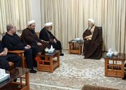 دیدار حجج‌الاسلام‌والمسلمین محمدی گلپایگانی و سید حسن خمینی با آیت‌الله جوادی آملی