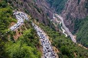 ترافیک سنگین در جاده چالوس، تهران ـ شمال و هراز