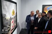 حضور وزیر امور خارجه در نمایشگاه گروهی «مدرسه میناب»،