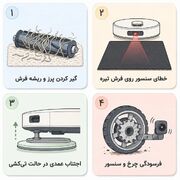 چرا جارو رباتیک روی فرش نمیره؟ 6 علت و راه‌حل