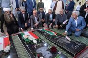 اسماعیل بقایی به شهدای جنگ رمضان لامرد ادای احترام کرد
