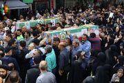 پیکر شهدای امنیت بر دستان مردم ساری تشییع شد