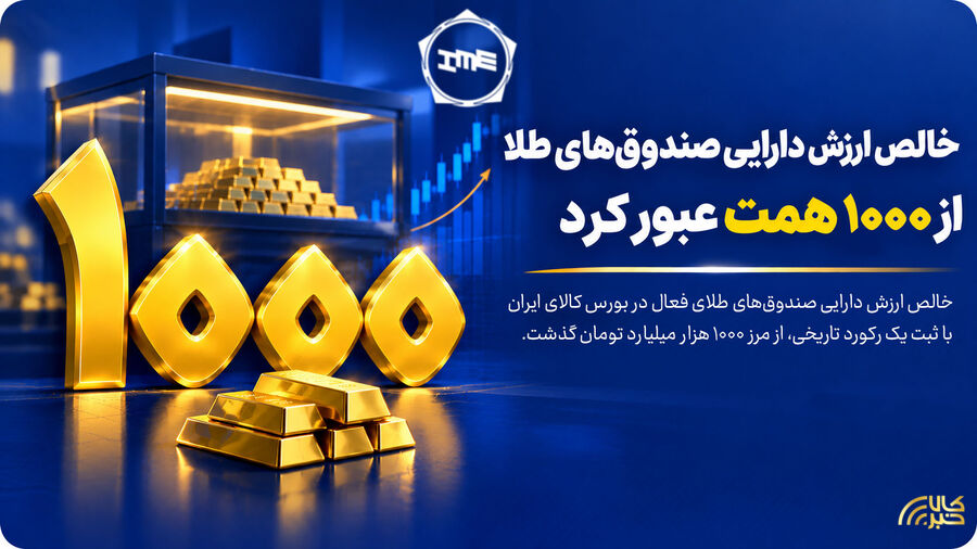 ارزش خالص دارایی صندوق‌های طلا از 1000 همت فراتر رفت