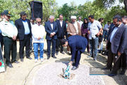 کلنگ‌زنی باغ-پارک ۱۸ هکتاری شهرداری قزوین در جشن پسته‌چینی