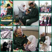 بدرقه فرزند شهید محسن کوه‌خیل به کلاس اول با حضور سردار حیدرنیا