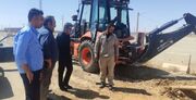 آغاز ساماندهی و تسطیح پارکینگ بزرگ اربعین شهر مهران