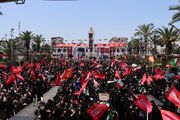 سوگواری جاماندگان از تشییع رهبر شهید در رشت