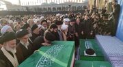 نماز آیت‌الله جوادی آملی بر پیکر رهبر شهید | چه دعایی در نماز خوانده شد؟