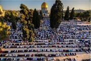 نماز جمعه مسجدالاقصی با حضور 50 هزار فلسطینی