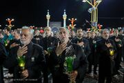 آیین خطبه‌خوانی در شب شهادت امام رضا(ع)؛ حرم رضوی غرق در سوگ و دلدادگی