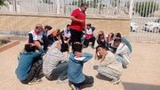 مانور ایمنی در برابر زلزله و آموزش مهارت‌های مقابله با بحران، با هدف ارتقای آمادگی روستاییان در کتابخانه سپهر دانش مربچه برگزار شد