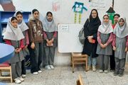 مشق سلامتی نونهالان جاجرمی در قاب کتابخانه