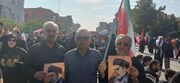 حضور رئیس اداره کتابخانه‌های عمومی شهرستان ری در مراسم تشیع پیکر مطهر رهبر شهید انقلاب
