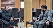دیدار مدیرکل کتابخانه‌های عمومی استان گیلان با فرماندار شهرستان رودبار