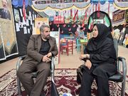 بازدید محمد خلج از موکب کتاب اربعین در مرز باشماق