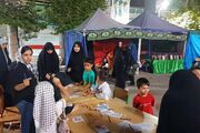 برپایی موکب فرهنگی اداره کتابخانه‌های عمومی شهرستان کلاله در جوار امامزاده عبدالله(ع)