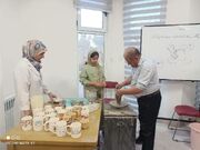 کارگاه سفالگری در کتابخانه آیت‌الله ابوترابی اله‌آباد زارچ برگزار شد