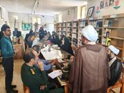 بازدید مسئولان نهاوند از کلاس‌های آموزش زبان کتابخانه مراد همتی میان‌آبه