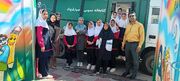 حضور کتابخانه سیار قرچک در دبستان زنده یاد عفت آهنگری روستای امین‌آباد