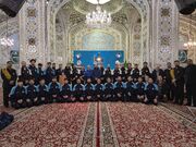 حضور معنوی تیم فوتسال استقلال در حرم مطهر امام رضا(ع)
